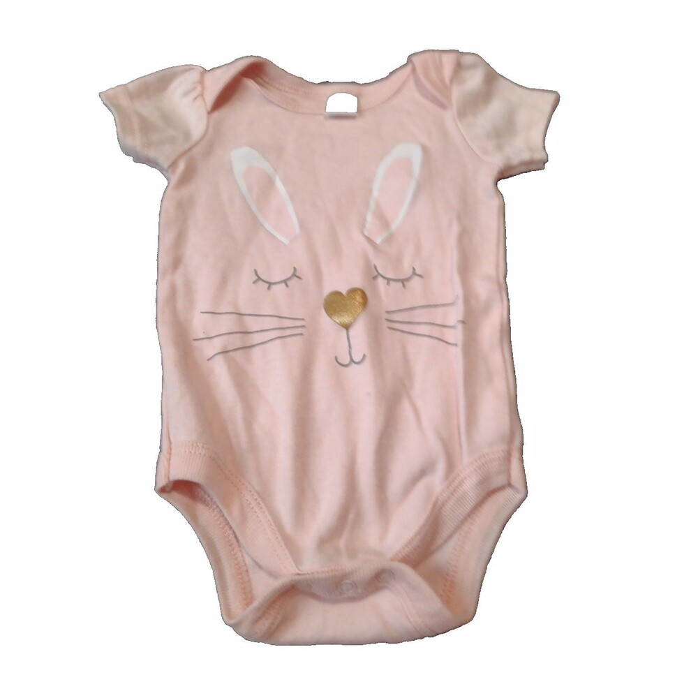 Baby Kiss Pink Bunny Girl Bodysuit 3-6M